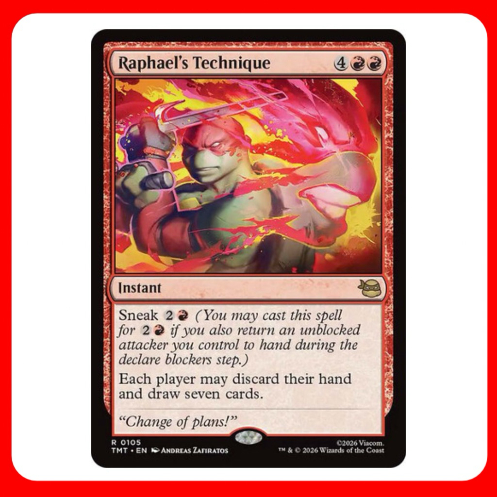 [MTG] Raphael's Technique [TMT] [RED] [RARE] [NORMAL] [ENG] (การ์ดเมจิค ...