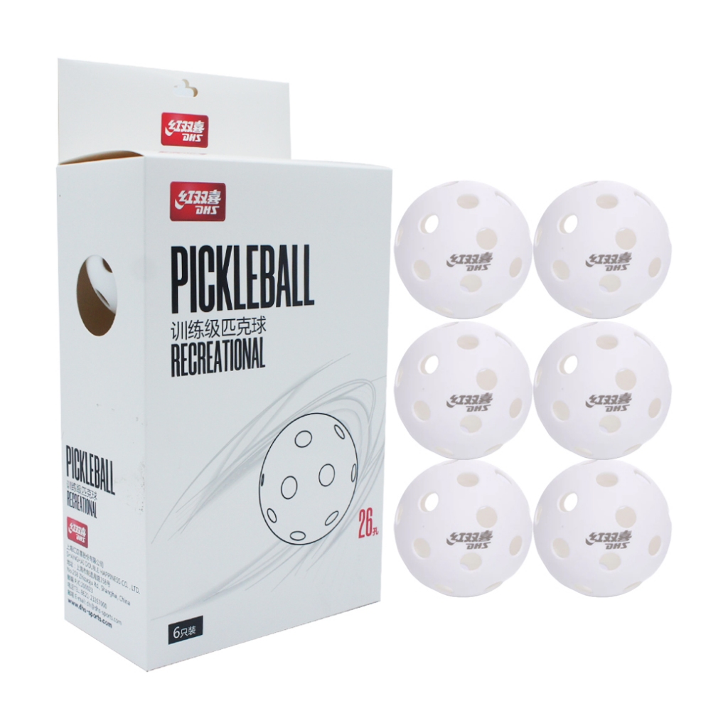 รูป ลูก Pickleball DHS PK26-B1 26 Holes (6 Balls)