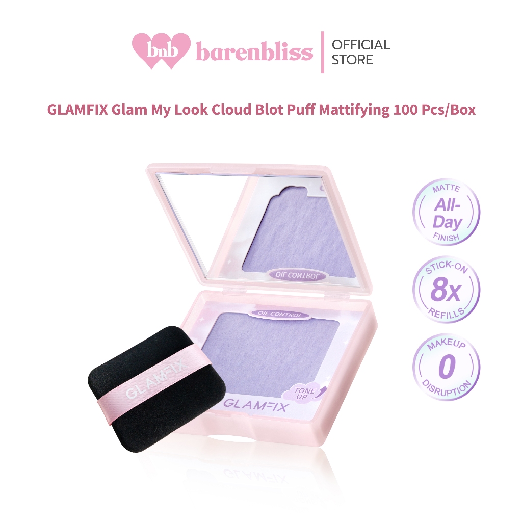 GLAMFIX Glam My Look Cloud Blot Puff Mattifying กระดาษซับมัน พร้อมปรับ ...