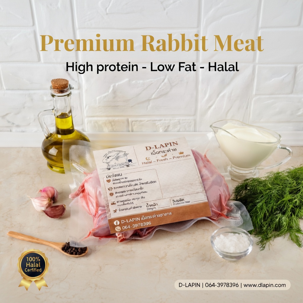 เนื้อกระต่ายฮาลาล ทั้งตัว (Halal Rabbit Meat) | Shopee Thailand