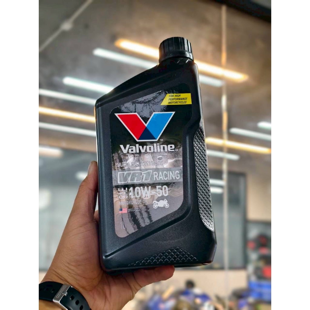 น้ำมันเครื่อง Valvoline VR1 RACING สังเคราะห์แท้ 100% 4T 10W-50 (1L ...