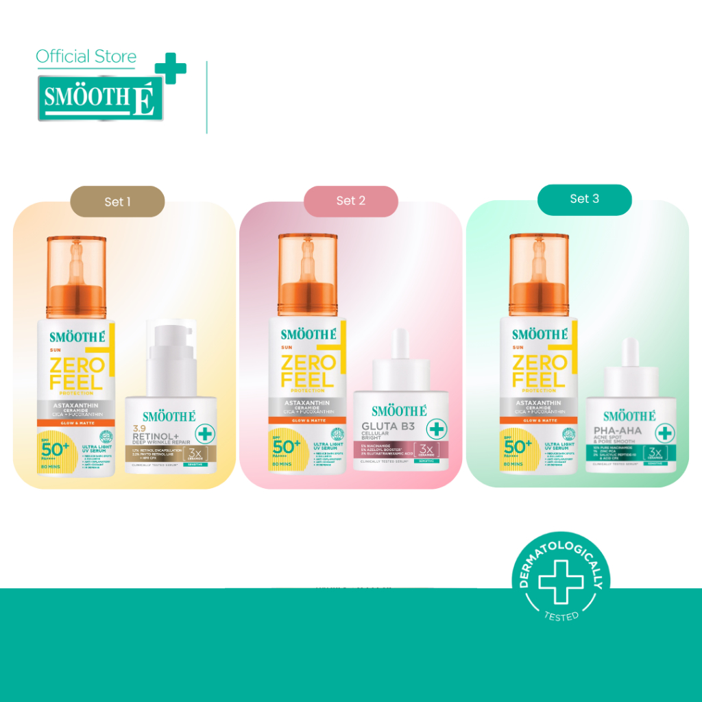 [แพ็คคู่สุดคุ้ม] Smooth E Sun Zero Feel Protection 30 g. & Smooth E ...