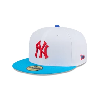 New Era หมวกรุ่น 59FIFTY PACK- RAMUNE NEW YORK YANKEES COOPERSTOWN 2-TONE BLUE FANATIC VISOR WHITE 59FIFTY CAP