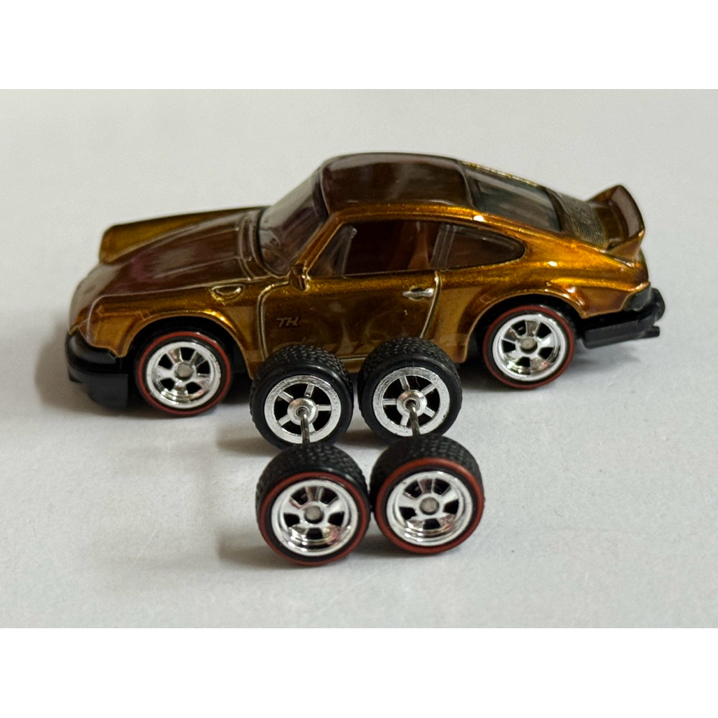 1/64 Scale 5 SPOKE FUCHS Porsche Real Riders Wheels Rims Tires for Hot ...