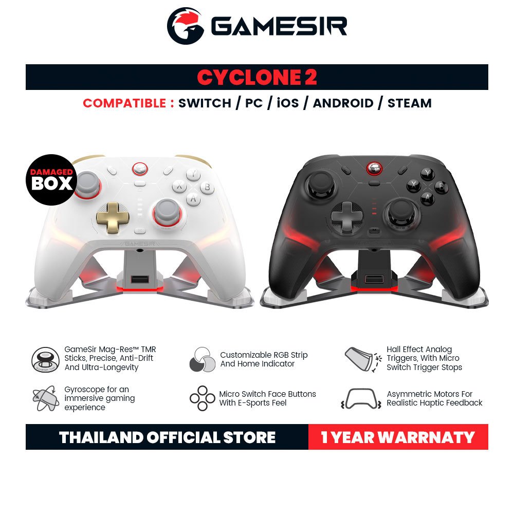 [Damaged Box] GameSir Cyclone 2 Multiplatform Controller จอยเกมไร้สาย ...