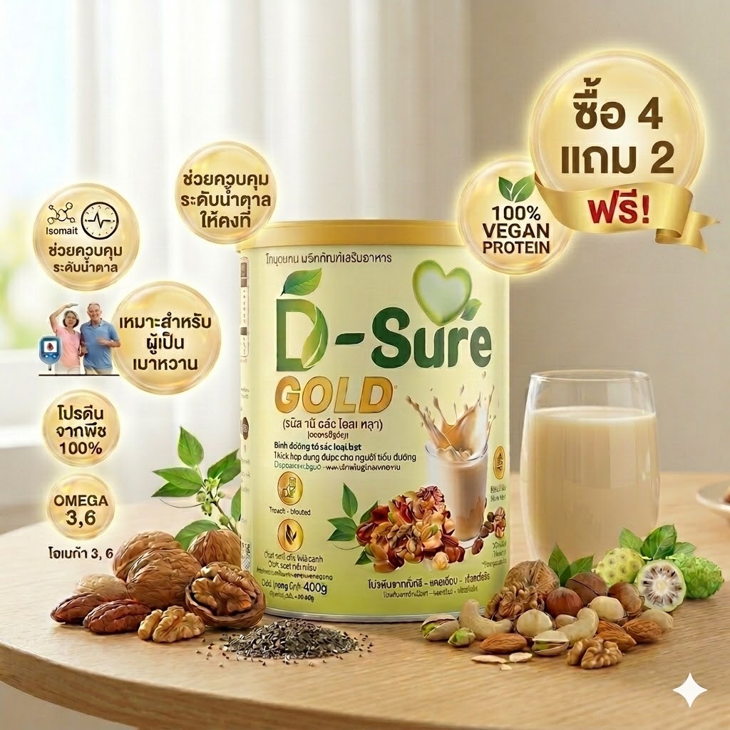 D-Sure Gold – นมเสริมโภชนาการ ช่วยควบคุมและรักษาระดับน้ำตาลในเลือดให้ ...