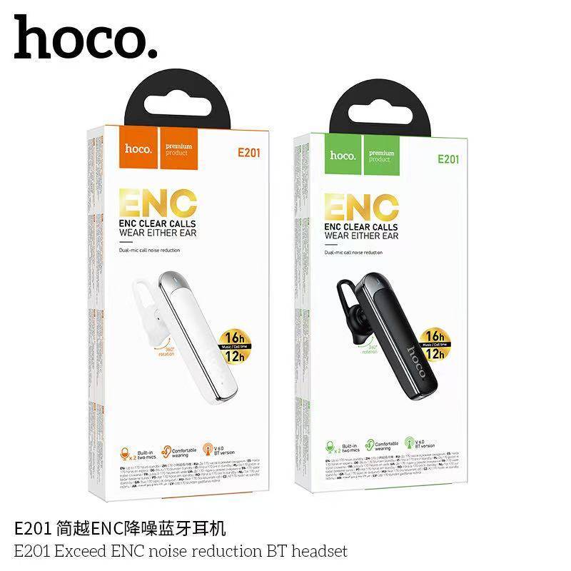 HOCO E201 หูฟังบลูทูธ ENC ตัดเสียงรบกวน BT6.0 แบตอึด 16ชม. ไมค์คู่  คุยโทรชัด ใส่ได้ 2 ข้าง | Shopee Thailand