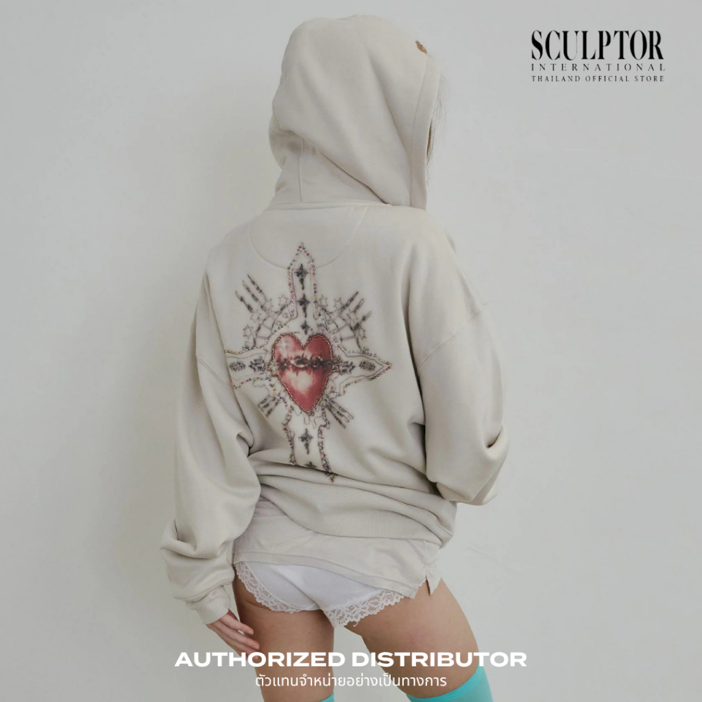 SCULPTOR® เสื้อฮูดดี้ Beaded Saint Hoodie Zip-Up | Shopee Thailand