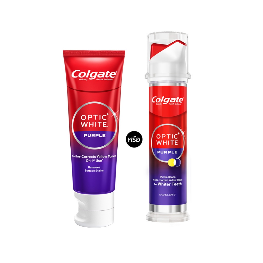 ยาสีฟัน คอลเกต อ๊อพติค ไวท์ เพอร์เพิล Colgate Optic White Purple Toothpaste