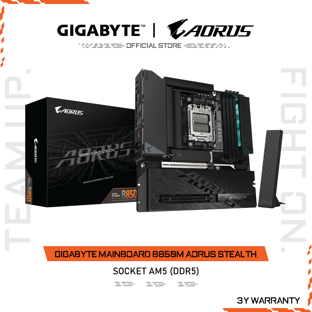 GIGABYTE MAINBOARD B850M AORUS STEALTH เมนบอร์ด B850M AORUS STEALTH-1.1 ...