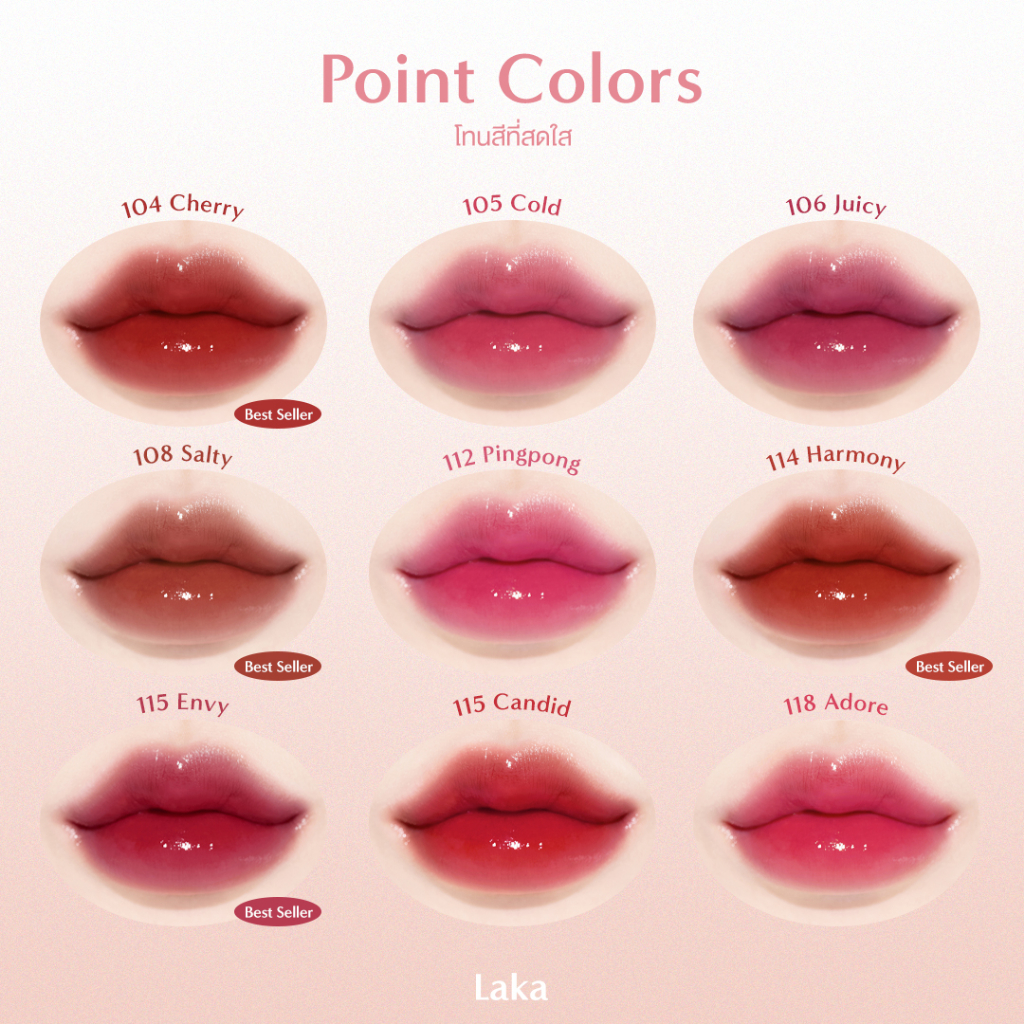 คำอธิบายเพิ่มเติมเกี่ยวกับ Laka : Fruity Glam Tint