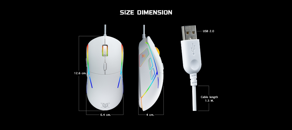 Nubwo Gaming Mouse X44 - เม้าส์เกมมิ่ง เม้าส์เล่นเกมส์ เม้าส์มีไฟ ...