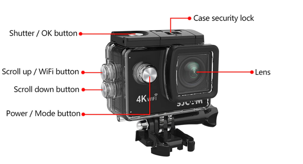 ภาพประกอบของ SJCAM SJ4000 Air 4K Action Camera Wifi Air สีดำ กล้องกันน้ำ 30 เมตร กล้องติดหมวกกันน๊อค ประกัน 1ปี กล้องแอคชั่น Web Cam