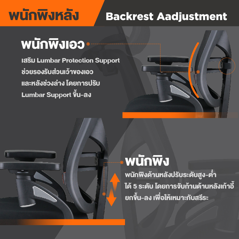 Ergotrend เก้าอี้เพื่อสุขภาพ เออร์โกเทรน รุ่น PORTSEA เก้าอี้สีดำ ระบายอากาศดีเยี่ยม นุ่มสบาย ตามหลักสรีระศาสตร์ Ergonomic เก้าอี้พนักพิงสูง ลดอาการปวดเมื่อย เกรดพรีเมี่ยม รองรับน้ำหนัก 125 kg.