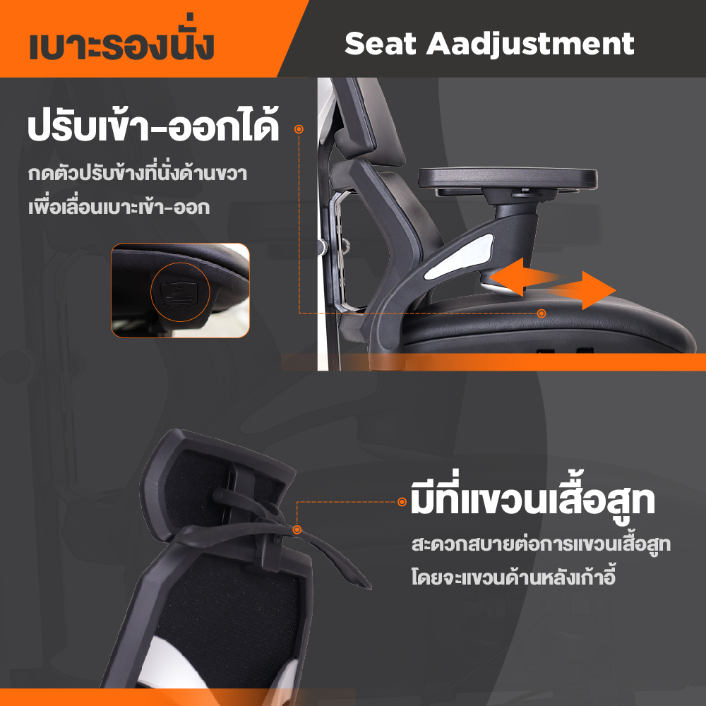 Ergotrend เก้าอี้เพื่อสุขภาพ เออร์โกเทรน รุ่น Ultimate Malmo เก้าอี้สีดำ ระบายอากาศดีเยี่ยม นุ่มสบาย ตามหลักสรีระศาสตร์ Ergonomic เก้าอี้พนักพิงสูง ลดอาการปวดเมื่อย เกรดคุณภาพ