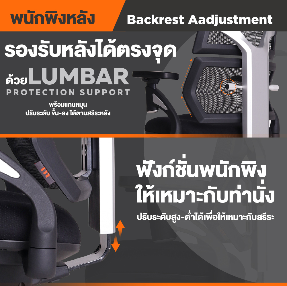 Ergotrend เก้าอี้เพื่อสุขภาพ เออร์โกเทรน รุ่น Malmo เก้าอี้สีดำ ระบายอากาศดีเยี่ยม นุ่มสบาย ตามหลักสรีระศาสตร์ Ergonomic เก้าอี้พนักพิงสูง ลดอาการปวดเมื่อย เกรดคุณภาพ ราคาดี