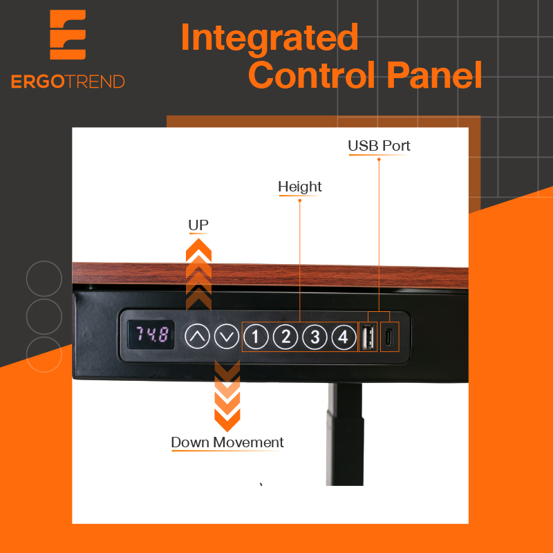 ErgoTrend รุ่น Sit2stand absolute desk โต๊ะไฟฟ้าเออร์โกเทรน ยืน-นั่งทำงาน