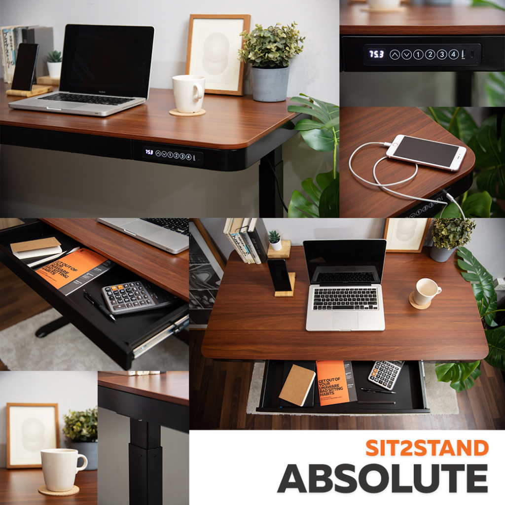 ErgoTrend รุ่น Sit2stand absolute desk โต๊ะไฟฟ้าเออร์โกเทรน ยืน-นั่งทำงาน