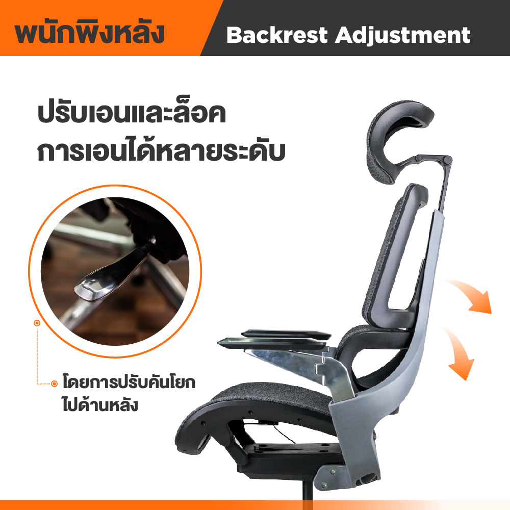 Ergotrend เก้าอี้เพื่อสุขภาพเออร์โกเทรน รุ่น Beyond เก้าอี้สีดำ ระบายอากาศดีเยี่ยม นุ่มสบาย ตามหลักสรีระศาสตร์ Ergonomic เก้าอี้พนักพิงสูง ลดอาการปวดเมื่อย เกรดพรีเมี่ยม