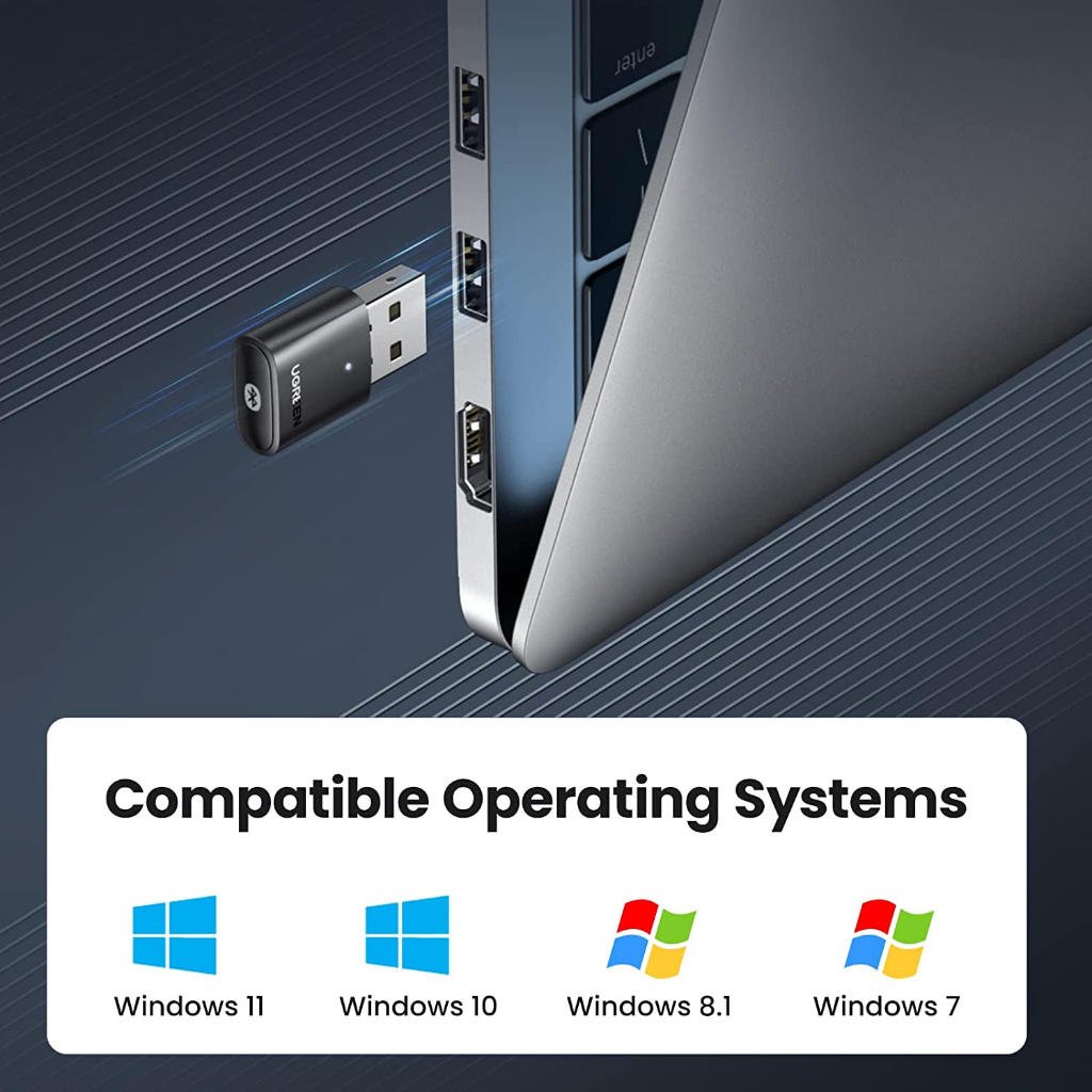 คำอธิบายเพิ่มเติมเกี่ยวกับ UGREEN รุ่น 90225 USB Bluetooth 5.3 Adapter Receiver Transmitter ตัวรับ-ส่ง สัญญาณบลูทูธ