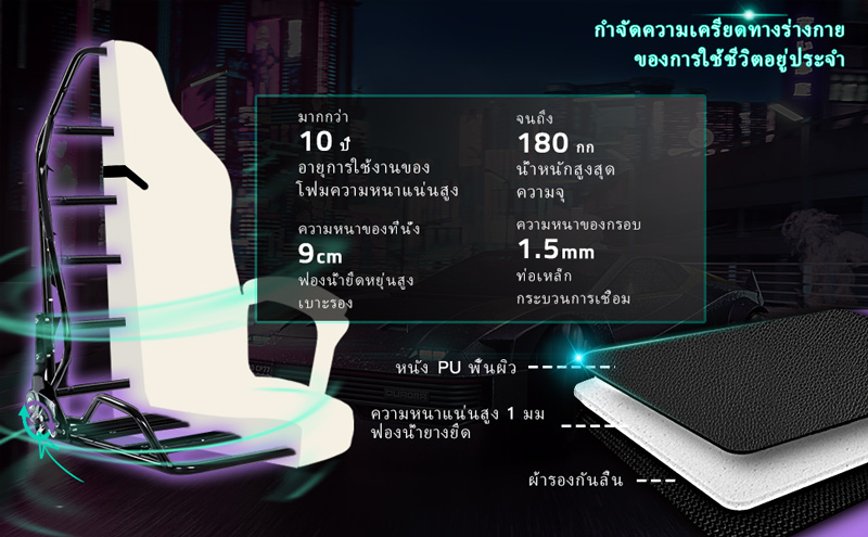 MUSSO รุ่น Pioneer Series เก้าอี้สีดำ สีแดง สีดำ สีชมพู เก้าอี้เล่นเกมเก้าอี้ออฟฟิศหนัง PU สามารถปรับสูงต่ำได้ตามหลักสรีรศาสตร์เก้าอี้หมุนได้ เก้าอี้เบาะ นุ่ม ราคาดี