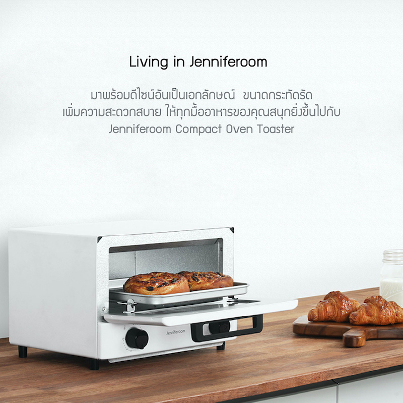 มุมมองเพิ่มเติมเกี่ยวกับ Jenniferoom เตาอบมินิมอล Compact Oven Toaster ขนาด 12 L รุ่น JRTH-OT12WB