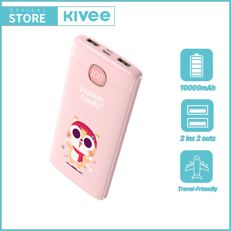 เกี่ยวกับ KIVEE พาวเวอร์แบงค์ ของแทั 10000mAh Powerbank แบตสำรอง เพาเวอร์แบงค์ สีสันสดใส ของแท้100% power bank