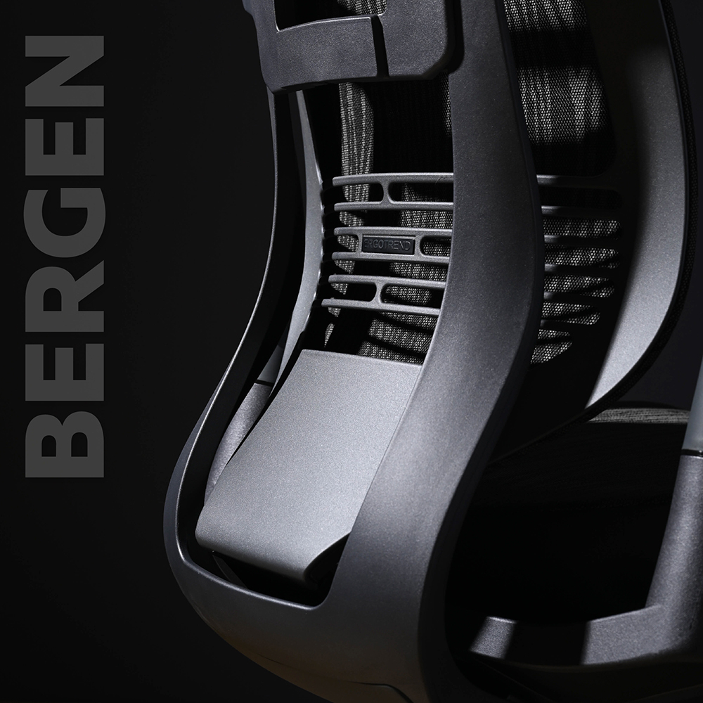 Ergotrend เก้าอี้เพื่อสุขภาพเออร์โกเทรน รุ่น Bergen เก้าอี้สีดำ ระบายอากาศดีเยี่ยม นุ่มสบาย ตามหลักสรีระศาสตร์ Ergonomic เก้าอี้พนักพิงสูง ลดอาการปวดเมื่อย เกรดคุณภาพ