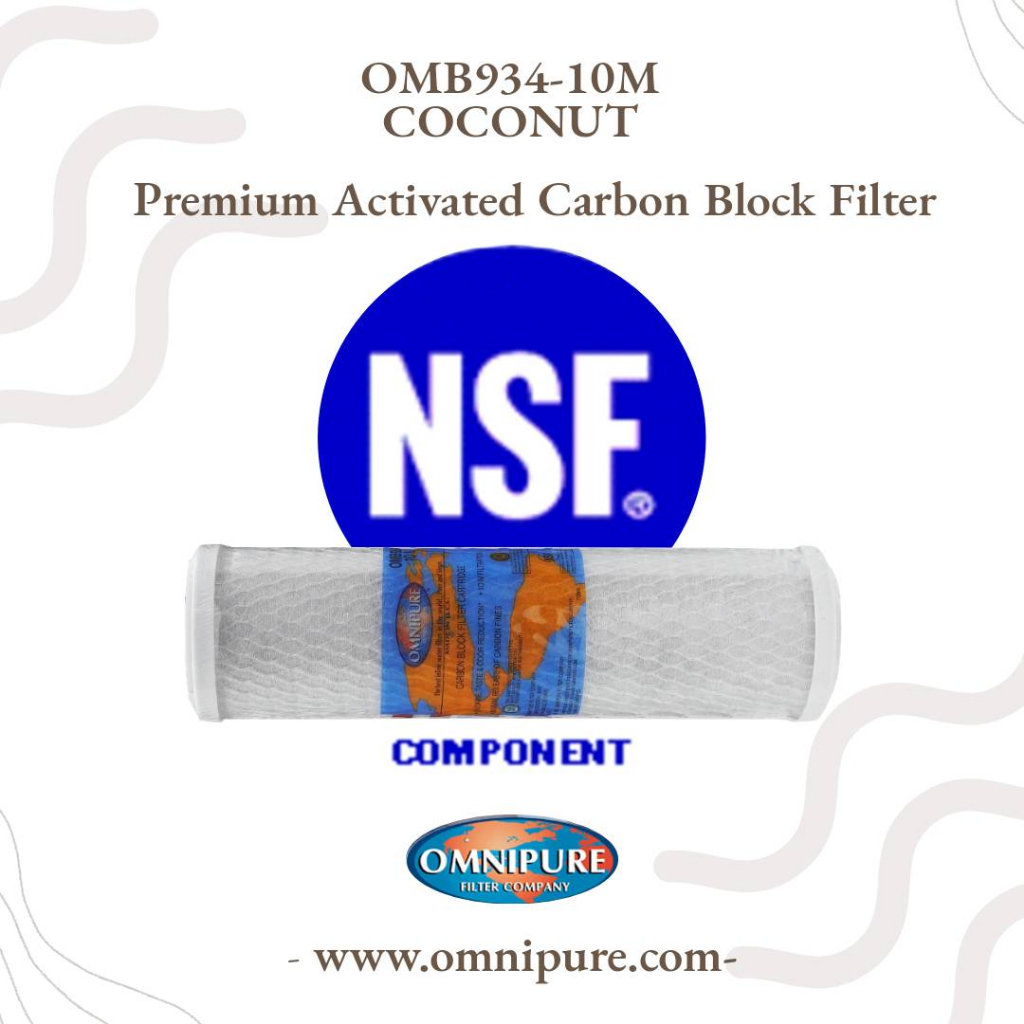 OMNIPURE USA CTO OMB934-10M Coconut & Post Carbon CL10RO T/33 ชุดไส้ ...