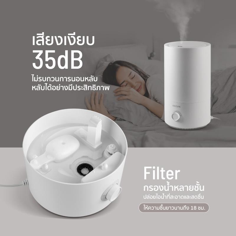 ภาพประกอบคำอธิบาย Xiaomi Mijia Humidifier 4L - เครื่องทำความชื้น ทำอโรม่า สร้างกลิ่นหอมผ่อนคลาย รับประกัน 1 ปี