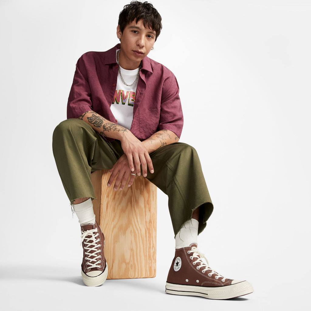 Converse รองเท้าผ้าใบ Chuck 70 Spring Color Hi | Purple/Brown/Grey ...