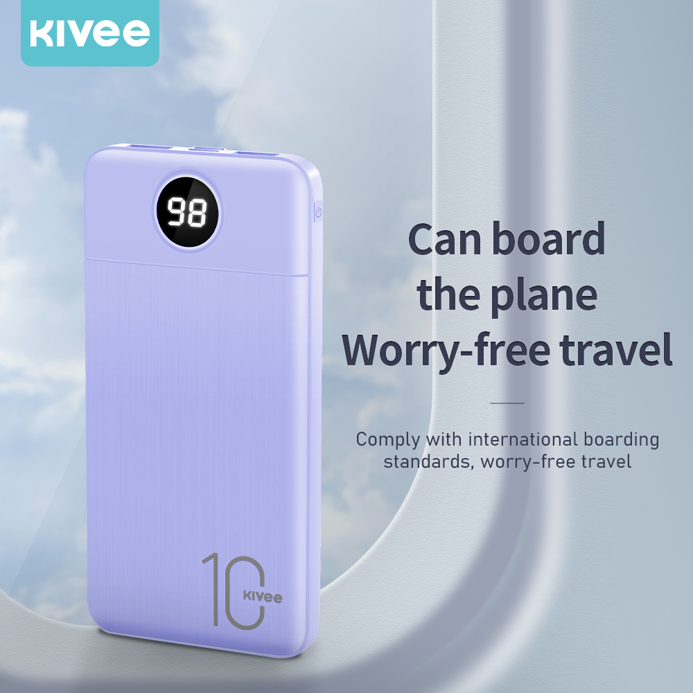 มุมมองเพิ่มเติมของสินค้า KIVEE พาวเวอร์แบงค์ ของแทั 10000mAh Powerbank แบตสำรอง เพาเวอร์แบงค์ สีสันสดใส ของแท้100% power bank