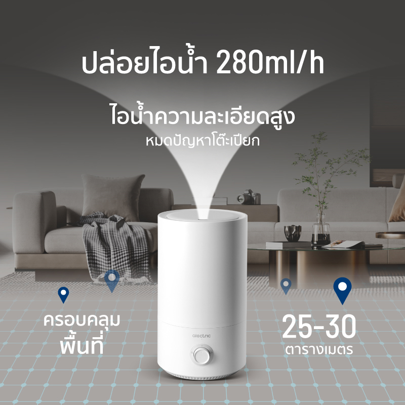 ภาพประกอบคำอธิบาย Xiaomi Mijia Humidifier 4L - เครื่องทำความชื้น ทำอโรม่า สร้างกลิ่นหอมผ่อนคลาย รับประกัน 1 ปี