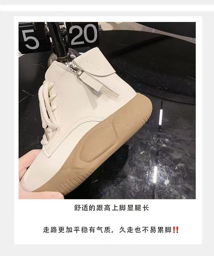 ภาพประกอบของ CANNUP high top รองเท้า รองเท้าผ้าใบ รองเท้าบูทหญิง baoji ขายส่ง ราคา สไตล์เกาหลี B22F00Q