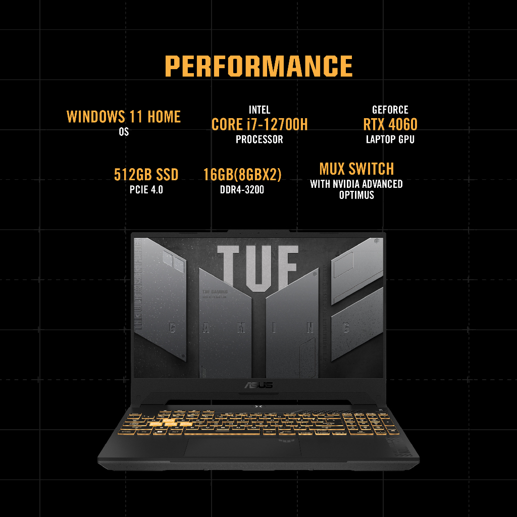 ASUS TUF Gaming F17 (FX707ZV4LL021W), Gaming Laptop, 17.3” 240Hz WQHD