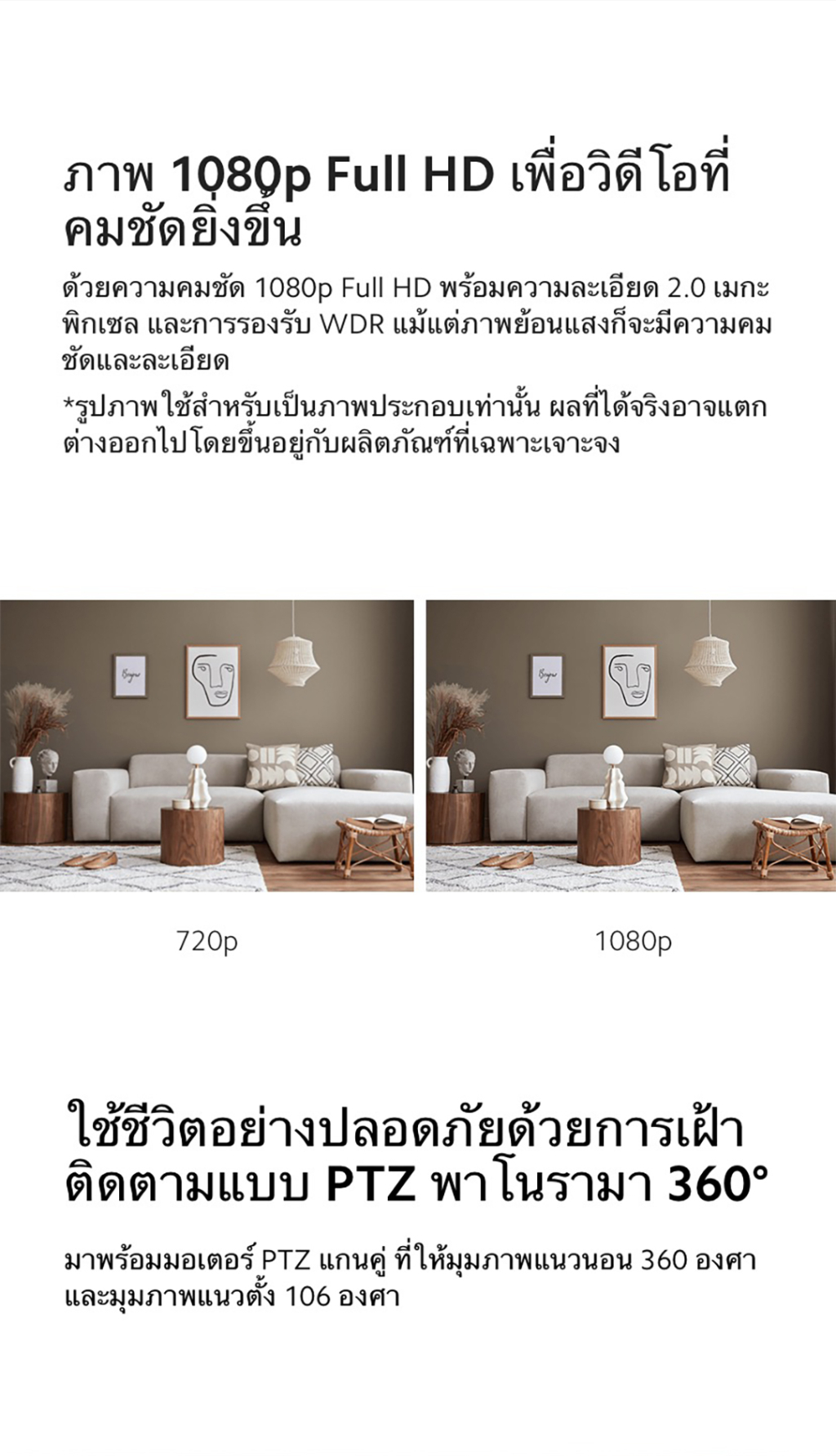 รูปภาพรายละเอียดของ Xiaomi Smart Camera C200  รับประกันไทย 1 ปี กล้องวงจรปิด 1080P แบบหมุนได้ 360