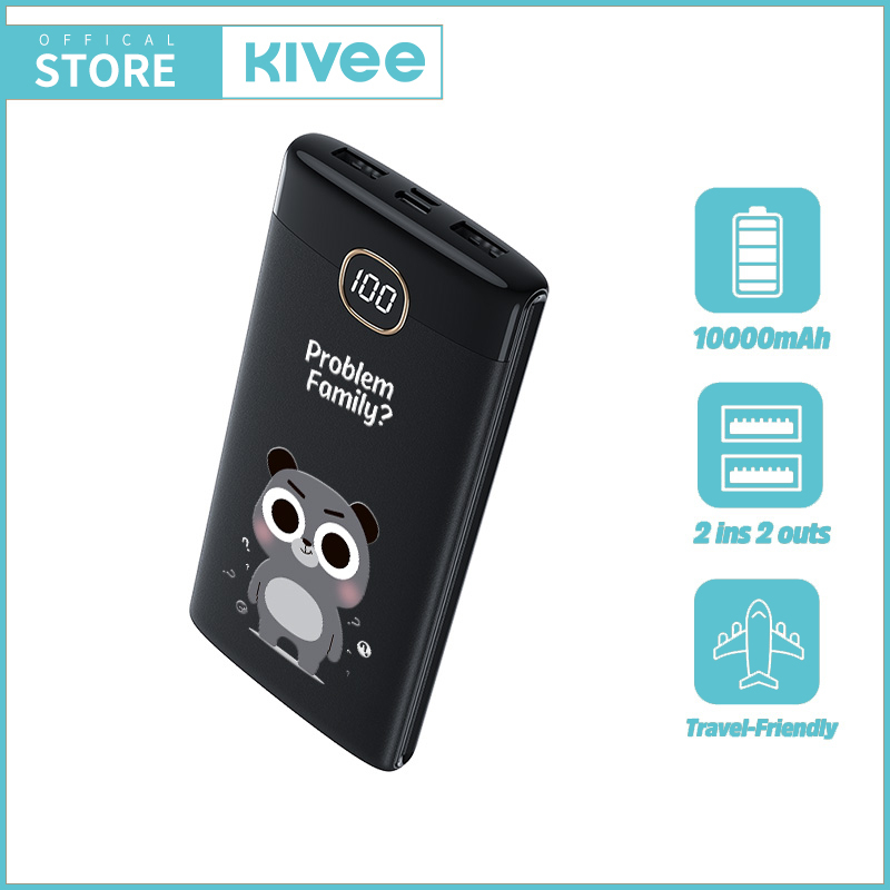 มุมมองเพิ่มเติมของสินค้า KIVEE พาวเวอร์แบงค์ ของแทั 10000mAh Powerbank แบตสำรอง เพาเวอร์แบงค์ สีสันสดใส ของแท้100% power bank