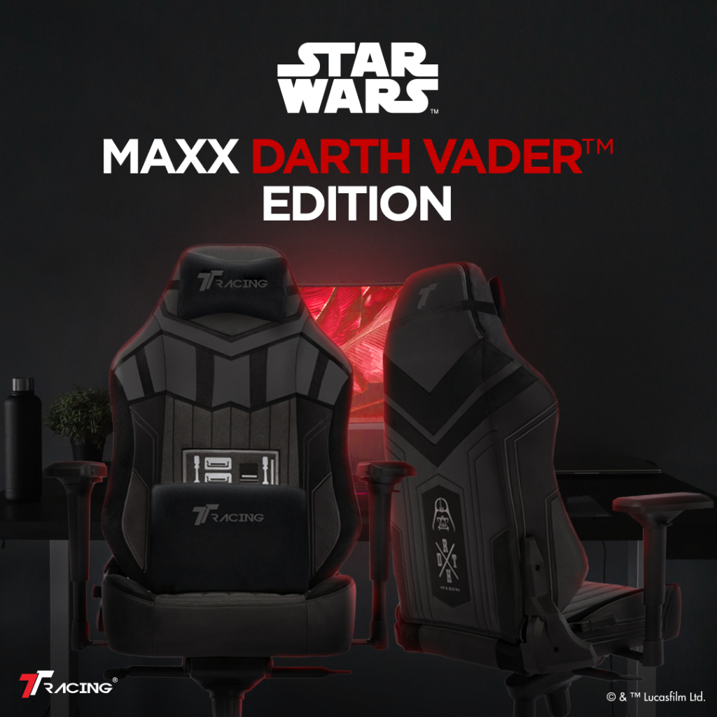 TTRacing Maxx Gaming Chair Seat- Darth Vader เก้าอี้เกมมิ่ง เก้าอี้สำนักงาน เก้าอี้เกมมิ่งเพื่อสุขภาพ Ergonomic E-Sport นุ่มสบาย ตามหลักสรีระศาสตร์ เก้าอี้เบาะ นุ่ม เกรดพรีเมี่ยม