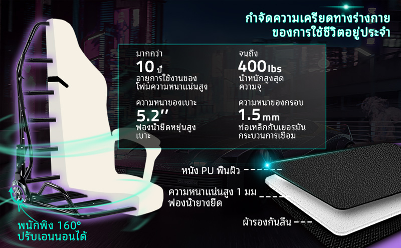 MUSSO รุ่น Samurai Series Model A / B เก้าอี้สีดำ เก้าอี้เล่นเกมแข่งรถเก้าอี้คอมพิวเตอร์พนักพิงสูงสำหรับผู้บริหารเก้าอี้คอมปรับได้คามหลักสรีรศาสตร์ เก้าอี้ออฟฟิศ