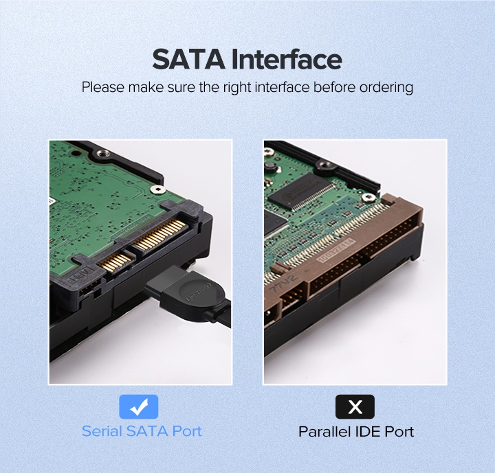 รายละเอียดเพิ่มเติมเกี่ยวกับ UGREEN รุ่น US217 6.0 Gbps SATA III 3.0 Cable Right-Angle 50cm มีให้เลือกสองแบบ หัว 90 องศา และ หัวตรง
