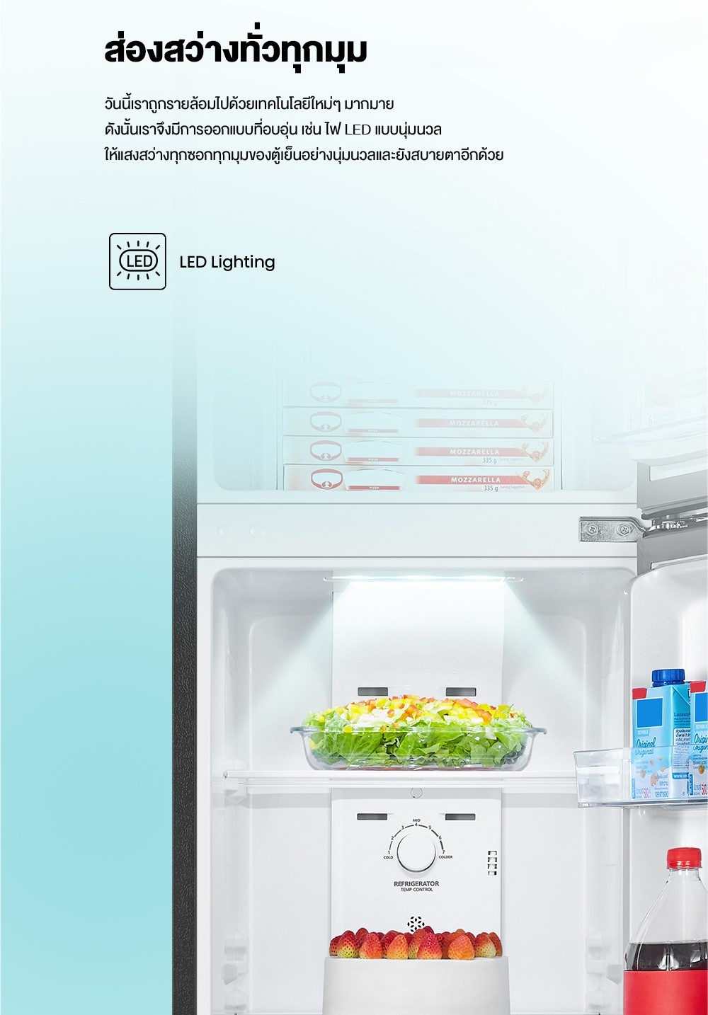 มุมมองเพิ่มเติมของสินค้า Hisense ตู้เย็น 2 ประตู :5.9Q / 168 ลิตร รุ่น ERT169B