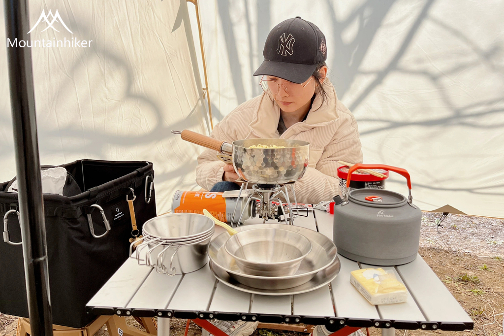Mountainhiker Awning Tent เต็นท์ทรงกระโจม 2 ยอด จัดวางของได้อิสระ แข็งแรงทนทาน ดัชนีการกันน้ำ PU3000mm ใช้งานประมาณ 10-15 คน ขนาด 555x330x240cm