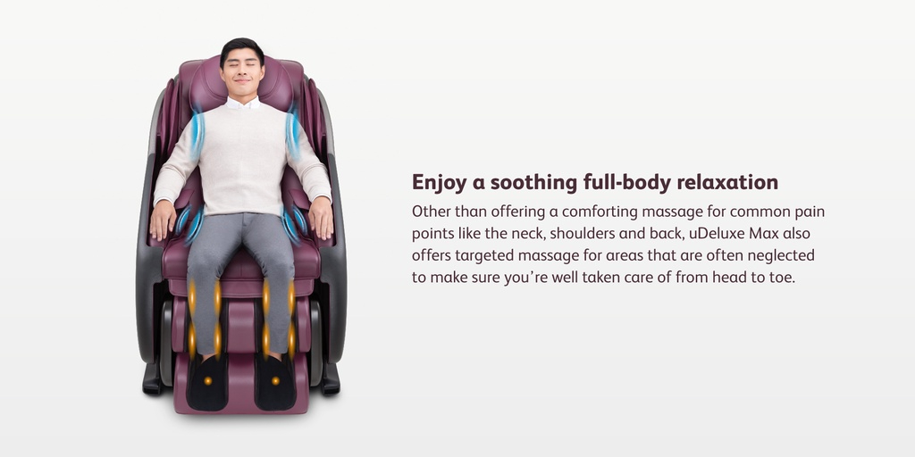 OSIM uDeluxe MAX Massage Chair เก้าอี้นวดไฟฟ้า โซฟานวดไฟฟ้า ลดอาการปวดเมื่อย คลายกล้ามเนื้อดีเยี่ยม ผ่อนคลายความเหนื่อยล้าขั้นสุด