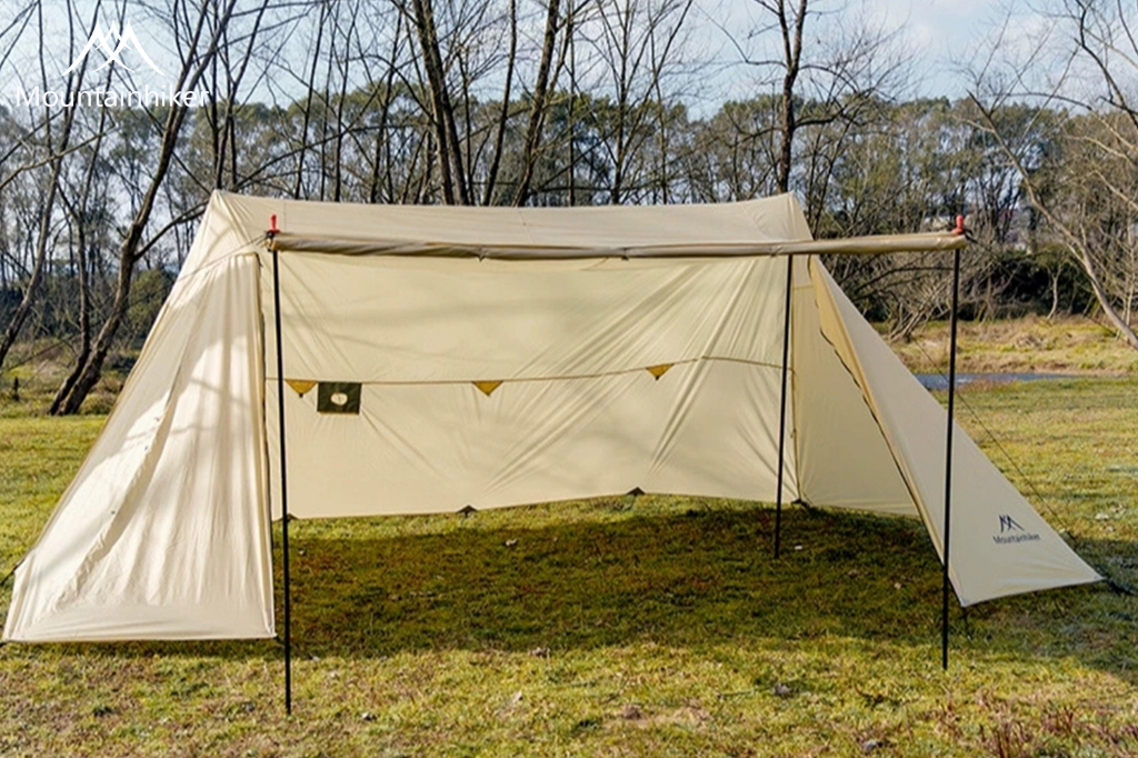 Mountainhiker Awning Tent เต็นท์ทรงกระโจม 2 ยอด จัดวางของได้อิสระ แข็งแรงทนทาน ดัชนีการกันน้ำ PU3000mm ใช้งานประมาณ 10-15 คน ขนาด 555x330x240cm