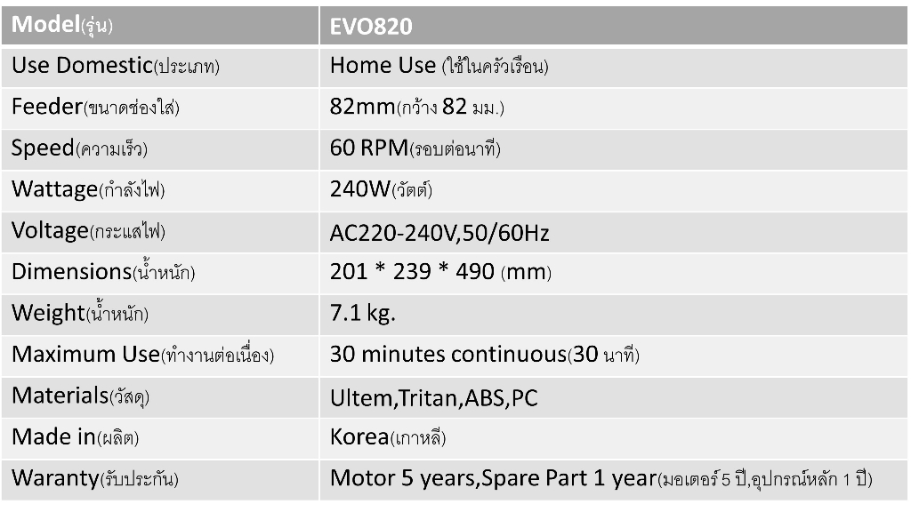 ภาพประกอบของ Kuvings เครื่องสกัดเย็นคั้นน้ำผลไม้ รุ่น EVO820(NS-1226)