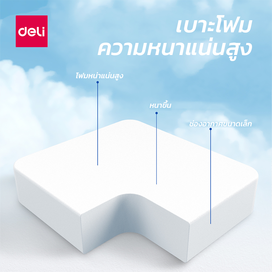 Deli เก้าอี้สำนักงาน เก้าอี้ออฟฟิศ เก้าอี้สีเทา นั่งทำงาน นั่งสบาย ทำความสะอาดง่าย ปรับความสูงได้ 10 cm. ที่วางแขนพับได้ Office Chair ราคาดี เกรดพรีเมี่ยม