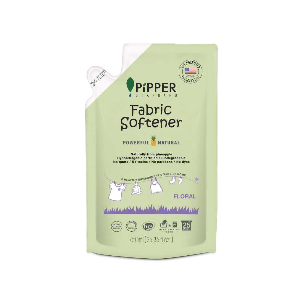 รูปภาพเพิ่มเติมของ Pipper Standard ผลิตภัณฑ์ปรับผ้านุ่ม-กลิ่น-Floral- ขนาด 750 มล. แพค 2 ถุง