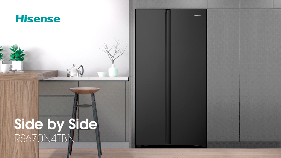 ลองดูภาพสินค้า Hisense ตู้เย็น2 ประตู Side By Side :18.5Q/523.1 ลิตร รุ่น ERS517B