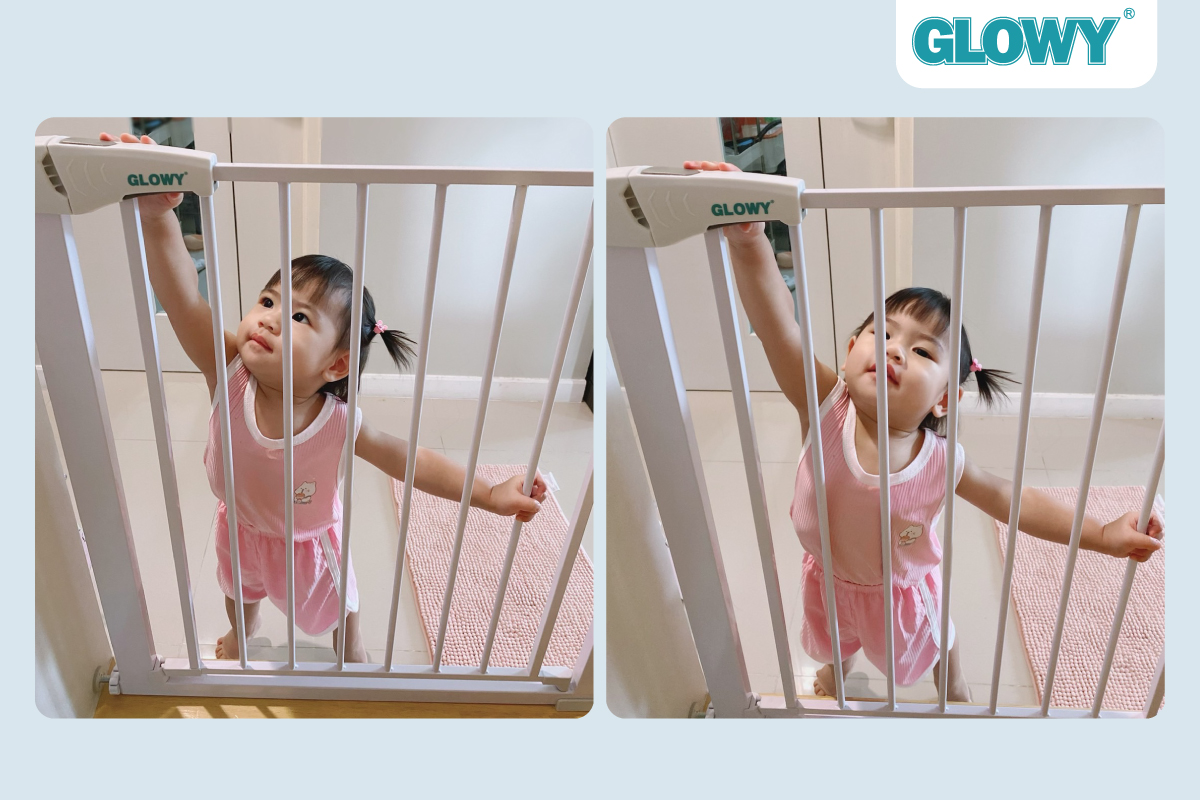 GLOWY ที่กั้นอเนกประสงค์ กั้นบันได กั้นประตู [GLOWY Baby Safety Gate