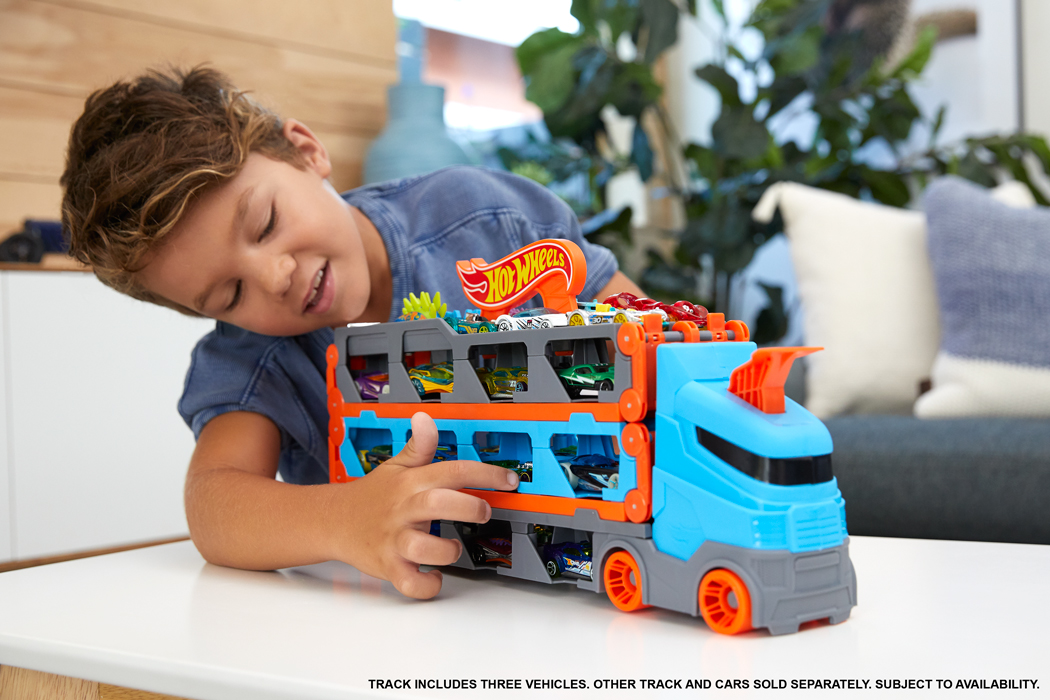 Hot Wheels Speedway Hauler ฮอตวีล ชุดรถบรรทุกรถ รุ่นสปีดเวย์ GVG37 CH ...